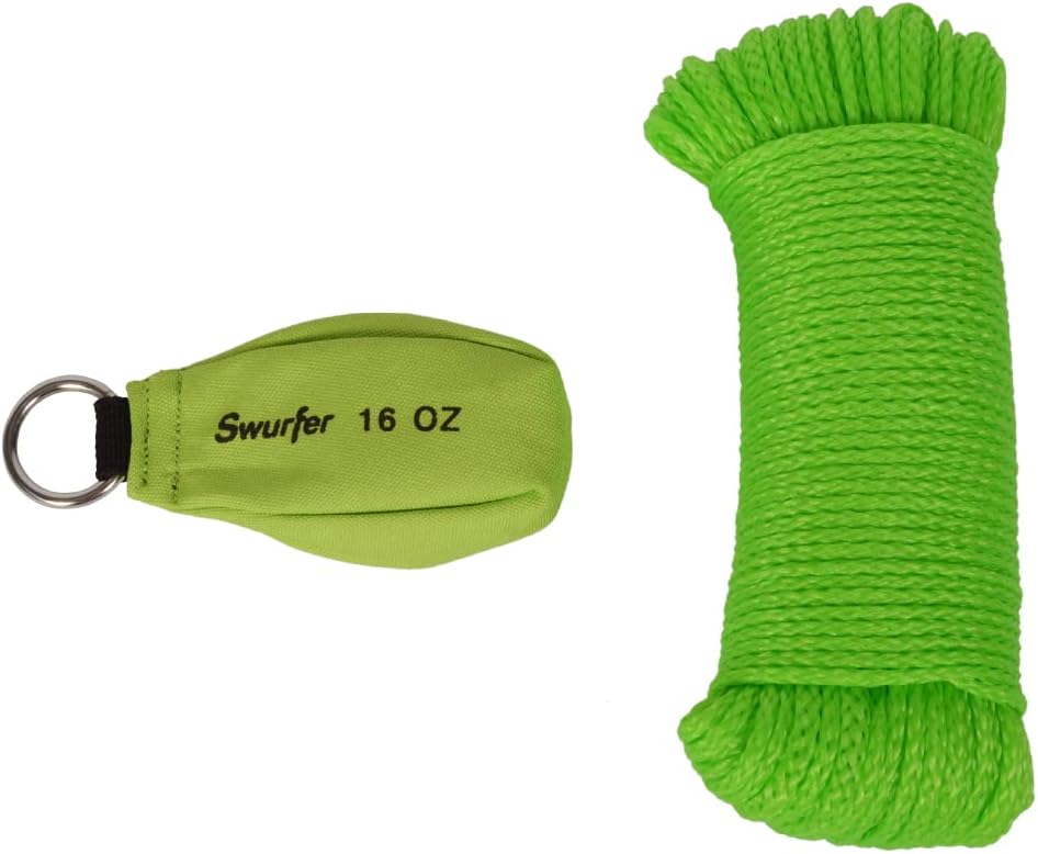 Swurfer 16 Oz Arborist Throw Weight Bag Rope Launcher – Green
