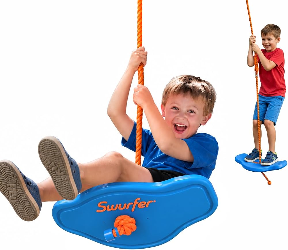 Swurfer Tree Swing Sets for Backyard – Blue and Orange