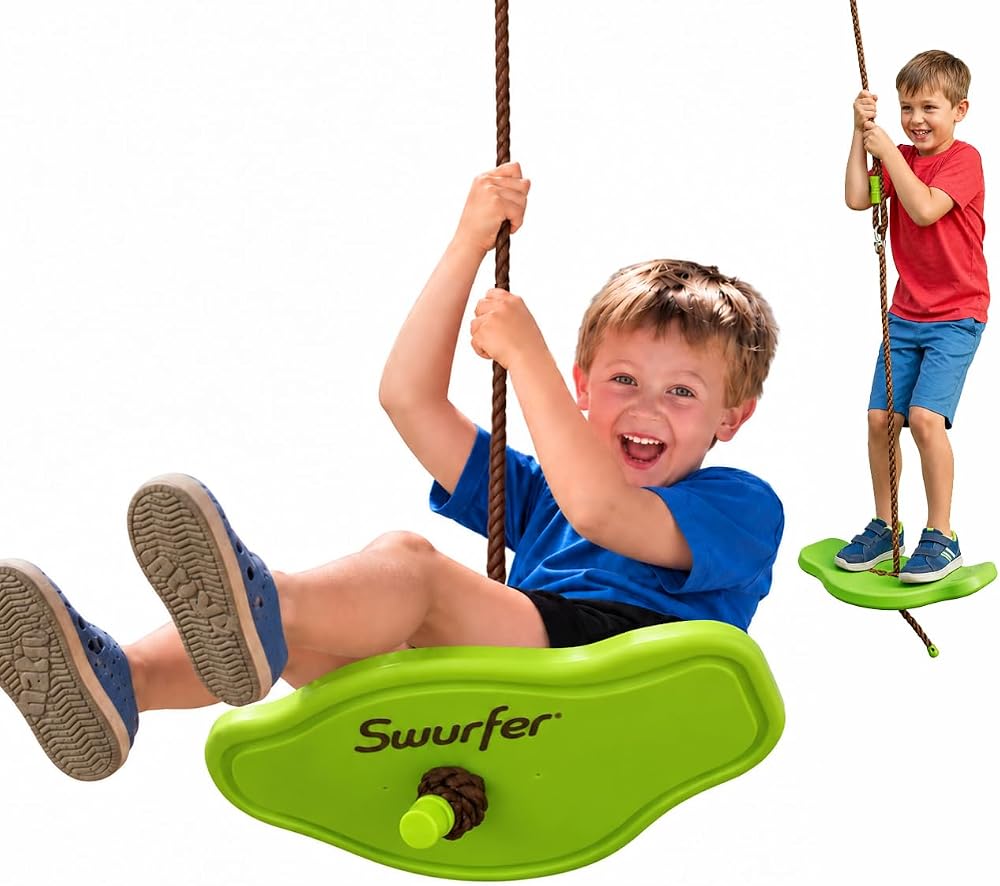 Swurfer Tree Swing Sets for Backyard – Green and Brown