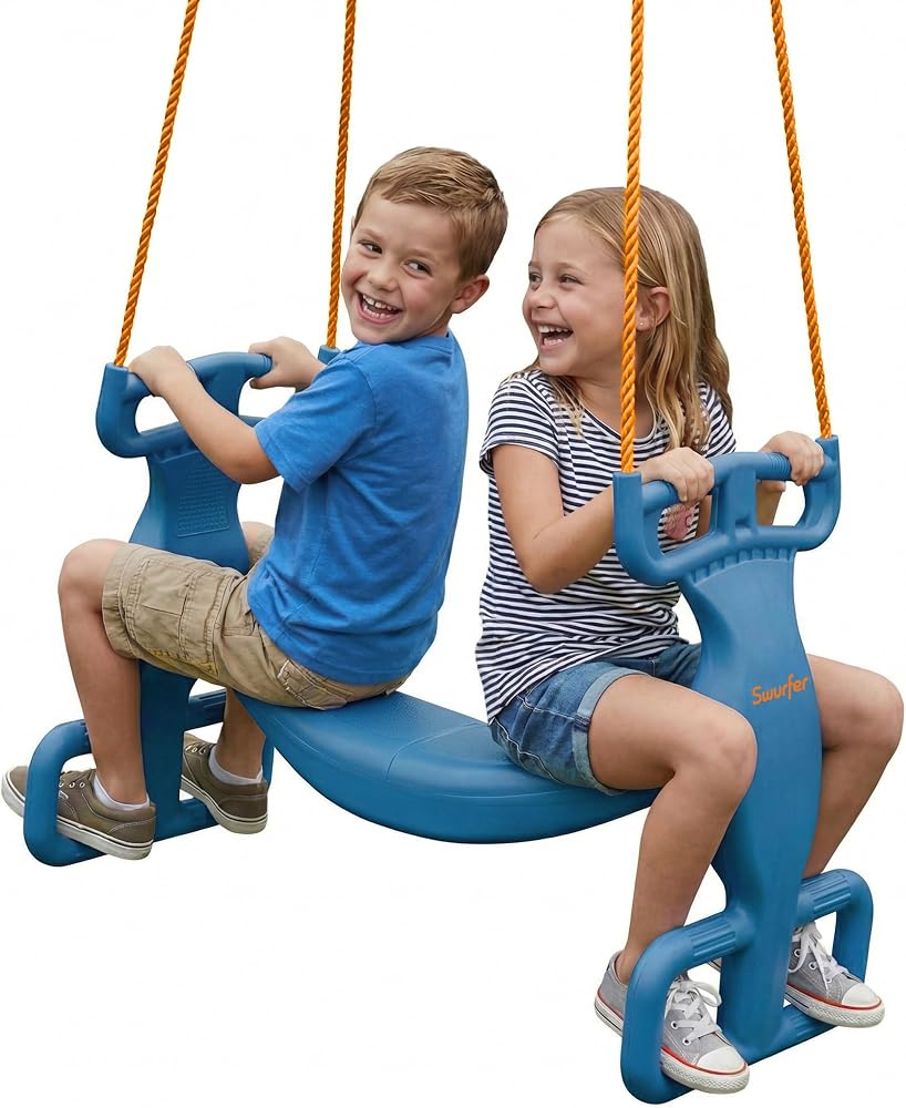 Swurfer Glider Swing for Kids – Blue and Orange