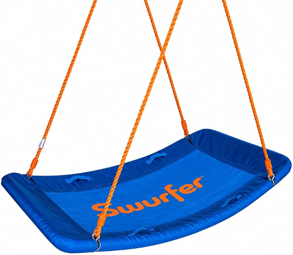 Swurfer Platform Tree Swing for Kids and Adults – Blue and Orange