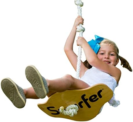 Swurfer Swift - Maple Wood Disc Swing for Kids Ages 4 and Up,…