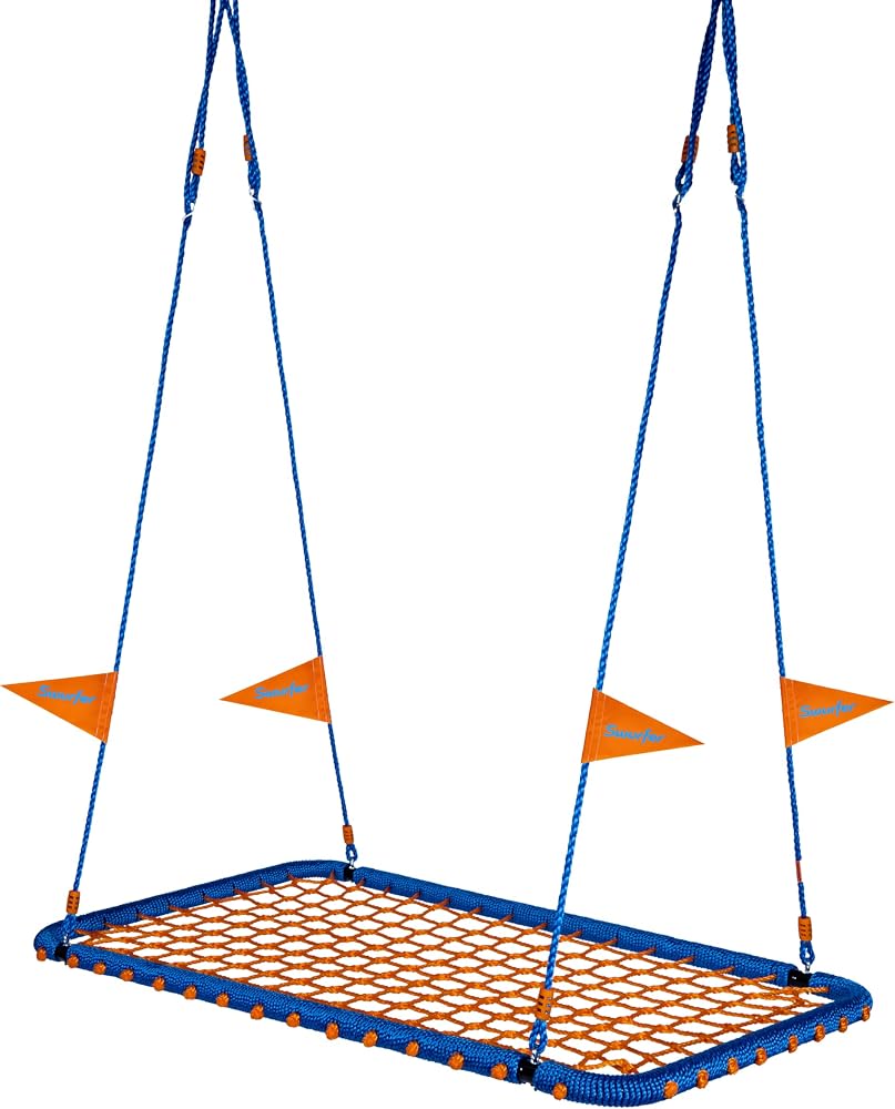 Swurfer Web Platform Tree Swing for Kids and… – Blue and Orange